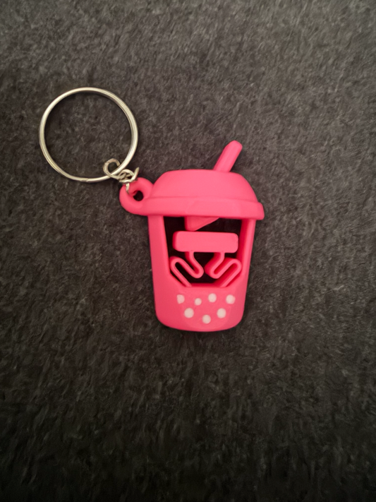 Boba Tea Clicker Keychain